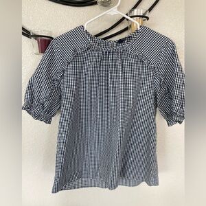 Lucky Brand Top. Navy and white